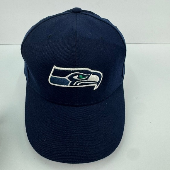 Seattle Seahawks Hat Cap Reebok NFL Team Apparel  Fitted Med/Lg Blue - Picture 1 of 10